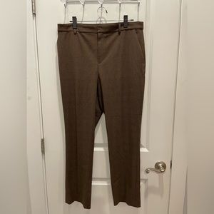 Smart 2-Way Stretch Glen-Checked Ankle Pants 38 Dark Brown